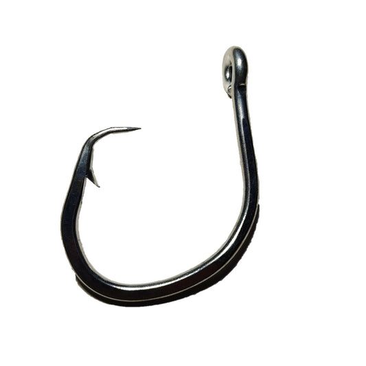 20/0 Forged Tinned Circle Hooks 5 Pack Shark & Swordfish ( OFFSET )