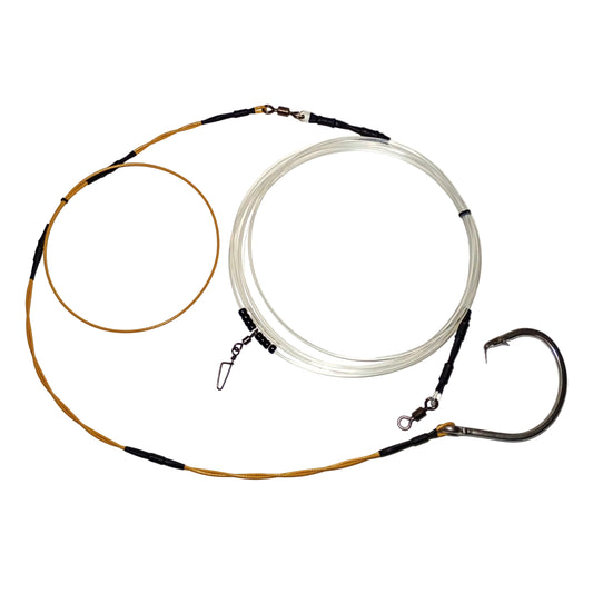 1000 lb Class 25ft Cable and Mono Combo Shark Leader