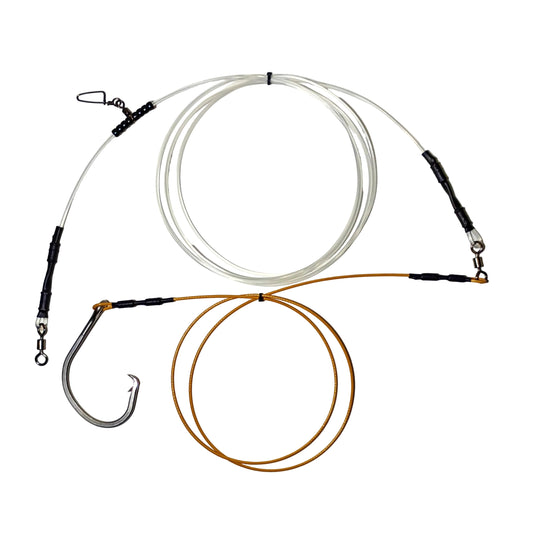 500 lb Class 15ft Cable and Mono Combo Shark Leader