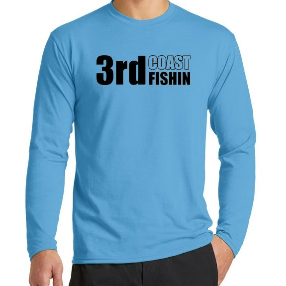 3rd Coast Fishin Flag & Logo - Long Sleeve Performance Blend Tee