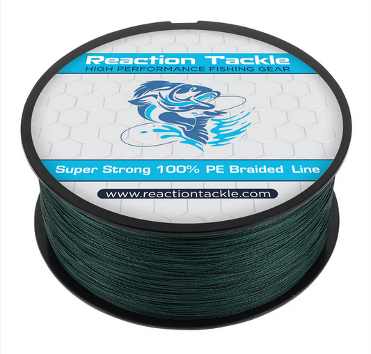 Reaction Tackle 4 Strand Braided Fishing Line - Gray