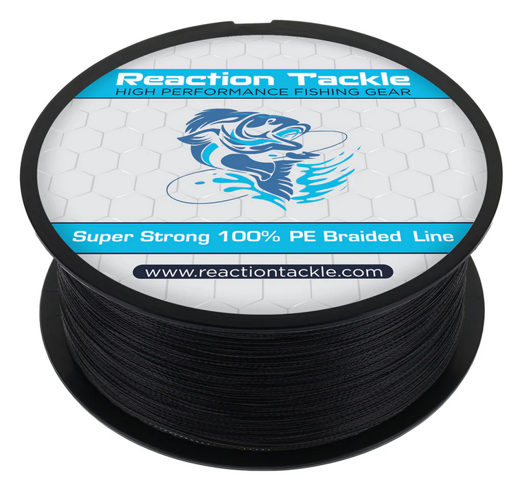 Reaction Tackle 4 Strand Braided Fishing Line - Black