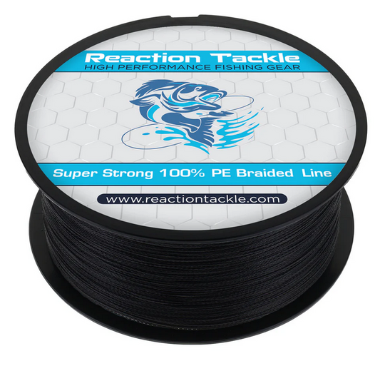 Reaction Tackle 4 Strand Braided Fishing Line - Black