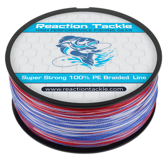 Reaction Tackle 4 Strand Braided Fishing Line - USA Camo