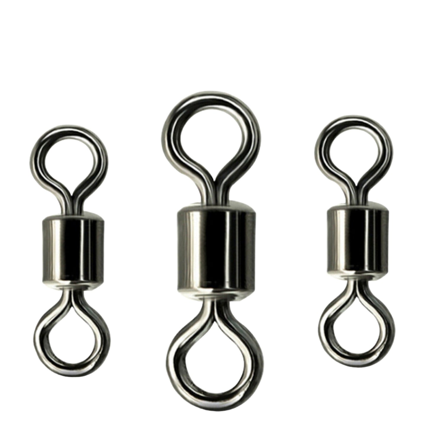 3/0 Barrel Swivels with Black Nickel Rolling Swivels - 10pcs