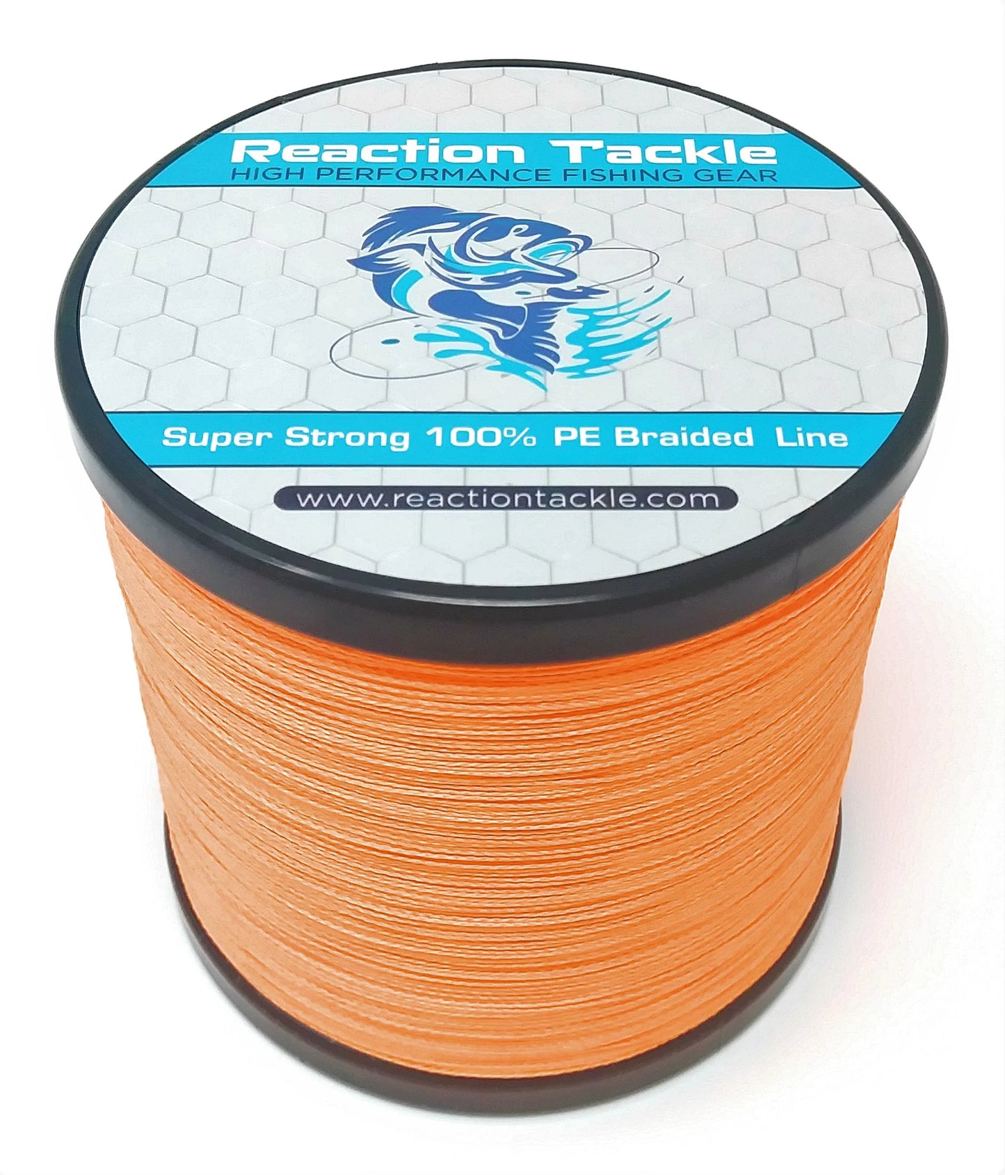 Reaction Tackle 4 Strand Braided Fishing Line - Orange