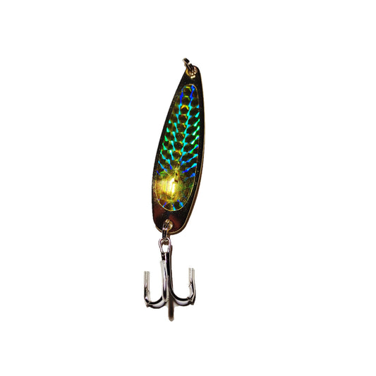 Fishing Spoon with a Treble Hook 2oz - Gold