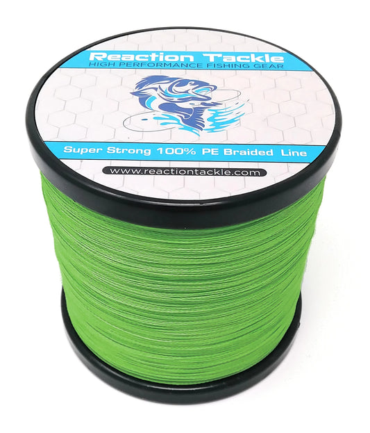Reaction Tackle 4 Strand Braided Fishing Line - Green