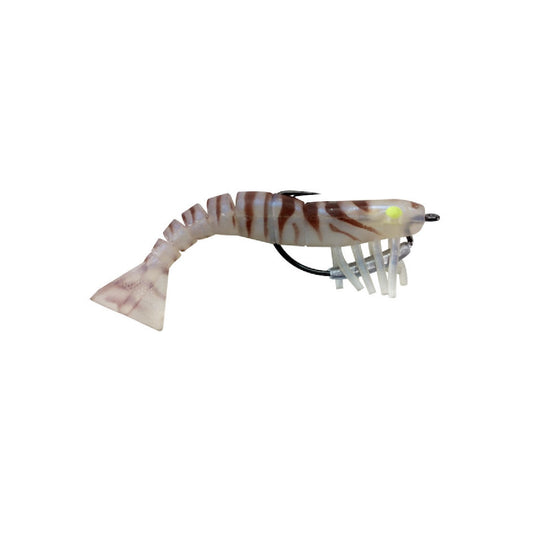 Vudu Weedless Shrimp Tiger 3.5 inch 1/8 oz 2/pk