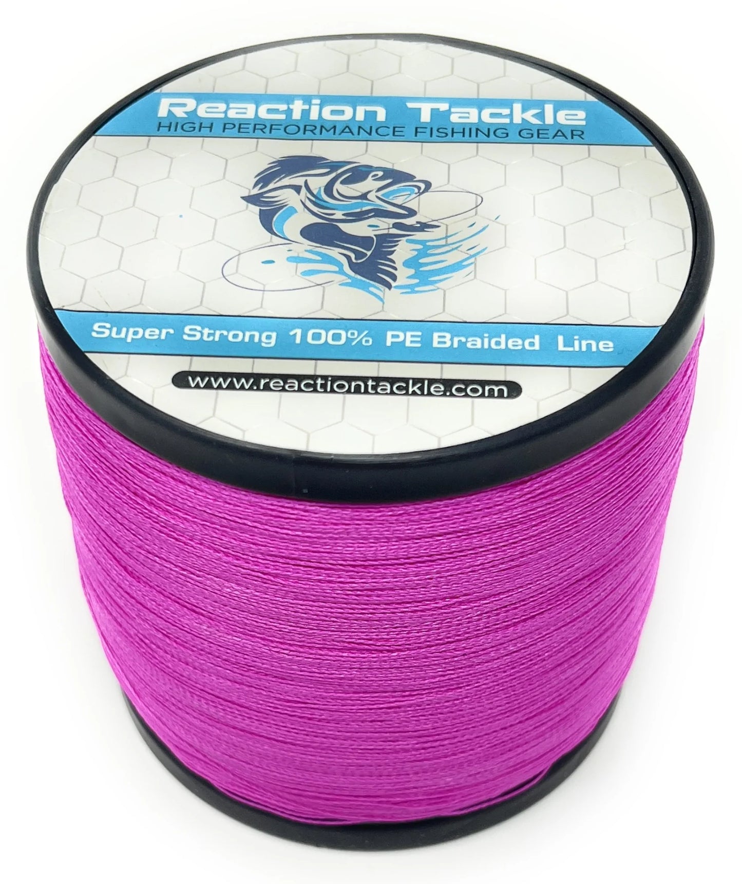 Reaction Tackle 4 Strand Braided Fishing Line - Pink