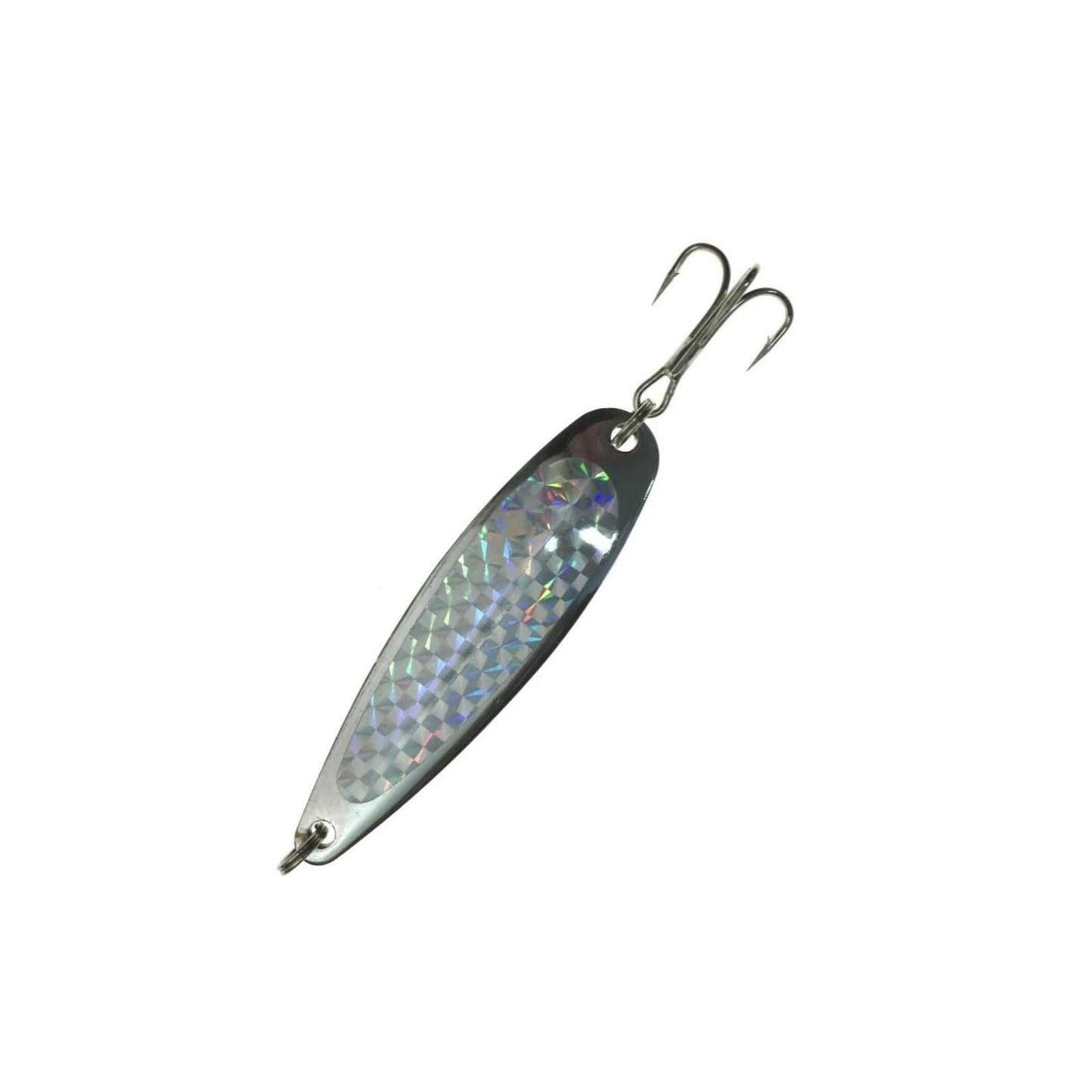 Fishing Spoon with a Treble Hook 3oz Silver