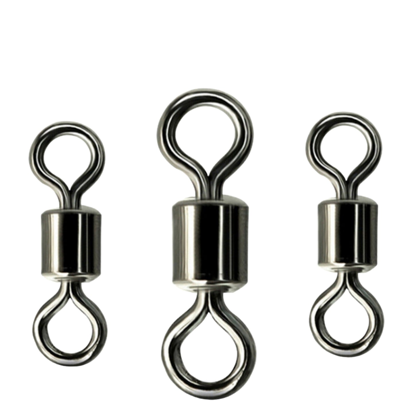 4/0 Barrel Swivels with Black Nickel Rolling Swivels - 10pcs